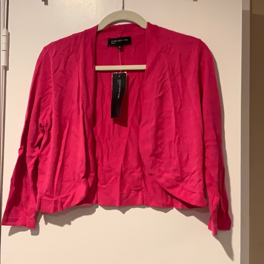 Jones New York Crop 3/4 sleeve cardigan size M